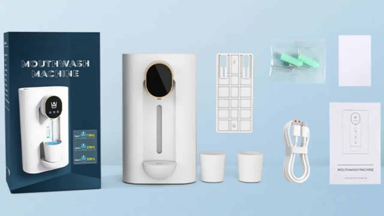 automatic mouthwash dispenser