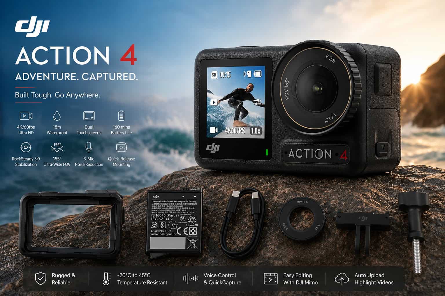 dji osmo action 4 essential combo