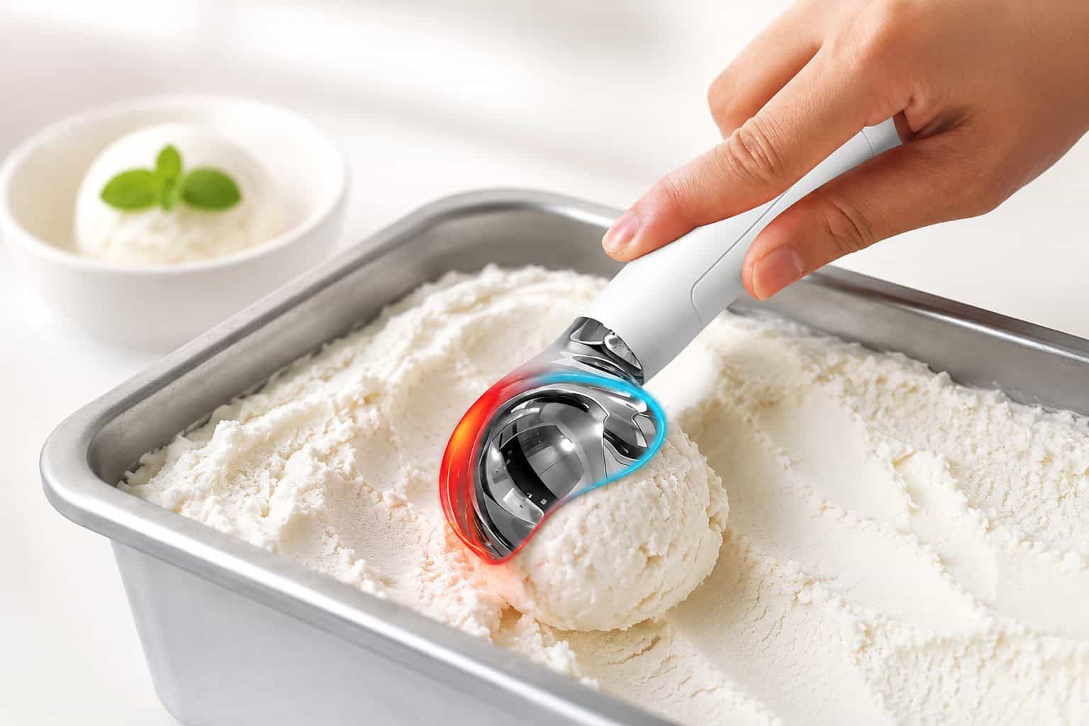 heated ice cream scoop