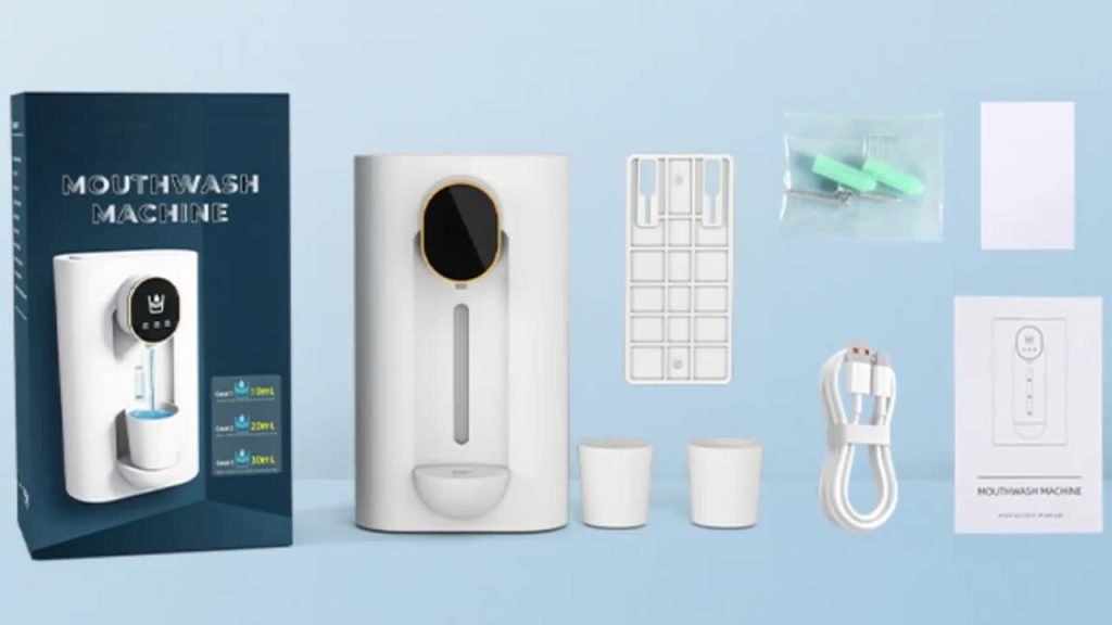 automatic mouthwash dispenser