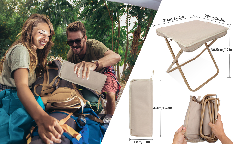 foldable stool which can turned into a satchel