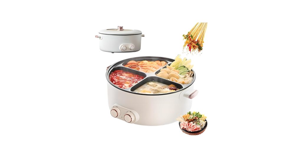 four grid hot pot electric multi cooking pot