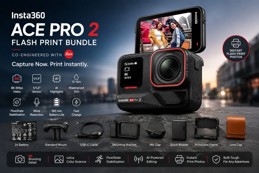 insta360 ace pro 2 flash print bundle