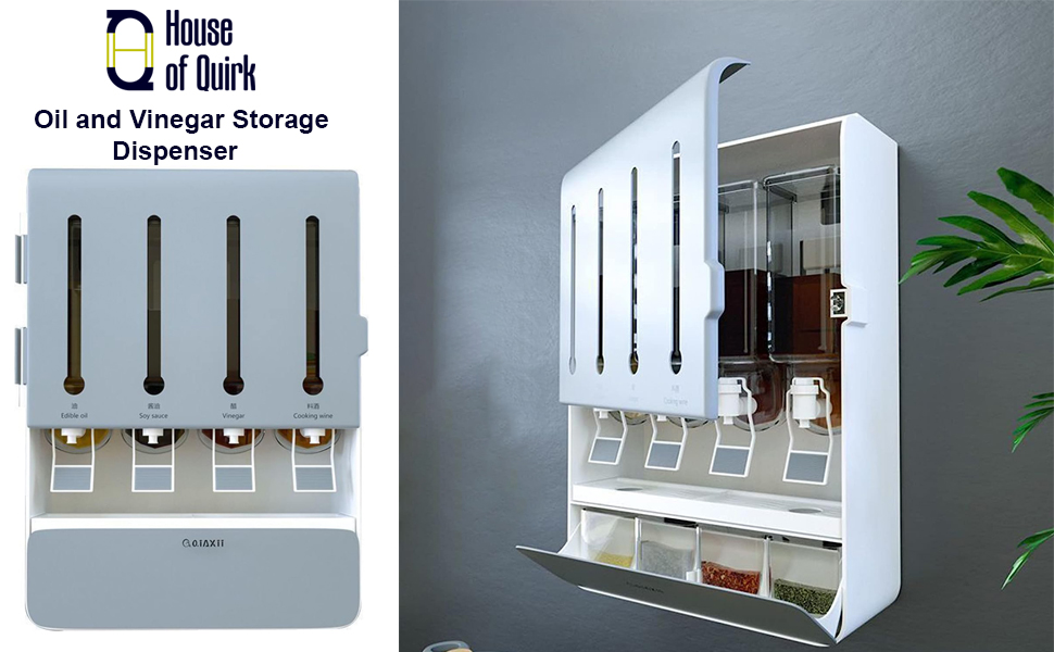 wall mounted oil storage vinegar dispenser multi purpose