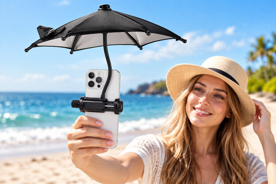clip on phone umbrella